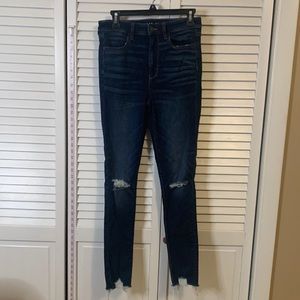 American Eagle Outfitters jeans 8 long jegging super high rise stretch pants